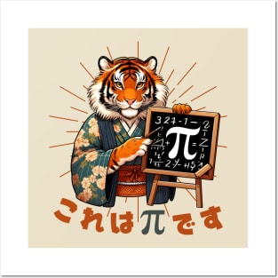 Pi day tiger Posters and Art